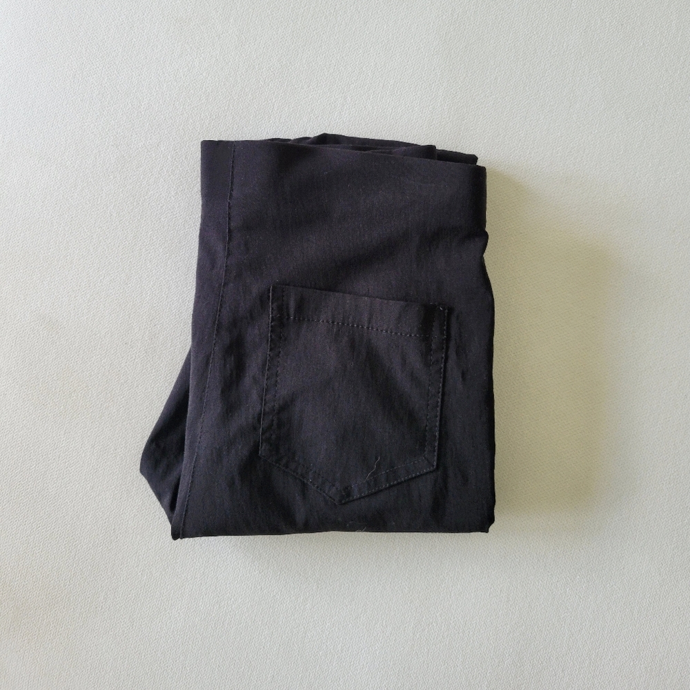 LAUREN VIDAL Black Slim Fit Cropped Trouser Pants